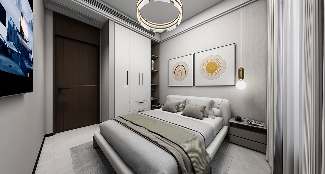 昆侖府150㎡疊拼上疊臥室現(xiàn)代輕奢風格裝修案例效果圖.jpg